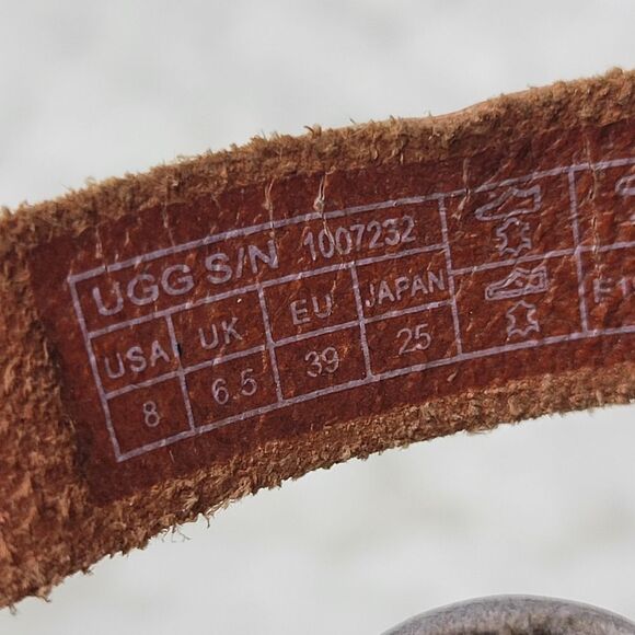 UGG Australia Adalie Women's Wedge Sandals Size 8 Rose/Pewter Leather 1007232 - Picture 8 of 10